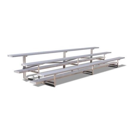 Gt Grandstands By Ultraplay 2 Row National Rep Aluminum Bleacher, 15' Long, Single Footboard NB-0215ASTD